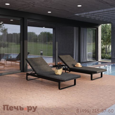Шезлонг LETTO маренго - каркас карбон фото 2