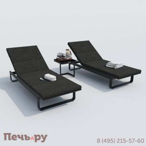 Шезлонг LETTO маренго - каркас карбон фото 4