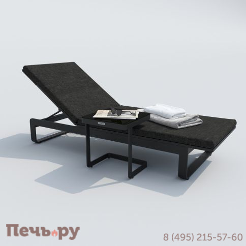 Шезлонг LETTO маренго - каркас карбон фото