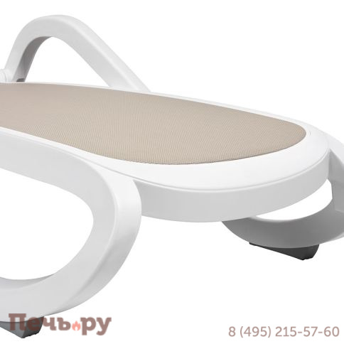 Шезлонг Gardeck Nardi Alfa с подлокотниками, бело-белый фото 5