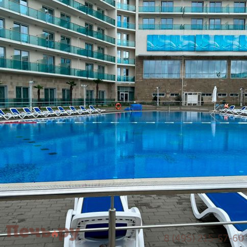 Шезлонг Gardeck Nardi Alfa с подлокотниками, бело-синий фото 6