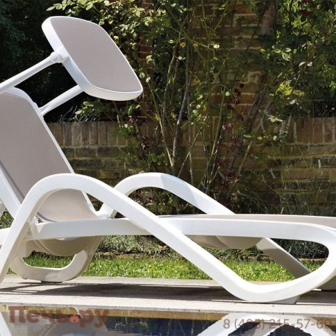 Шезлонг Gardeck Nardi Alfa с подлокотниками, серый фото 2