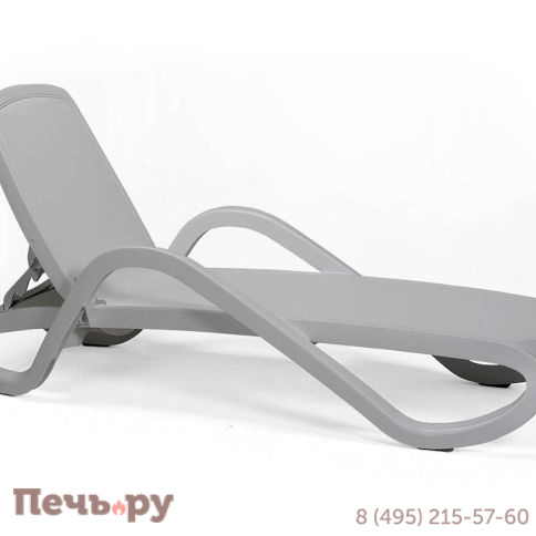 Шезлонг Gardeck Nardi Alfa с подлокотниками, серый фото