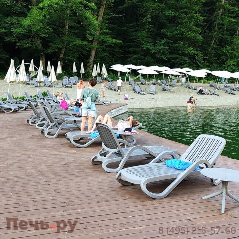 Шезлонг Gardeck Nardi Eden с подлокотниками, белый фото 14