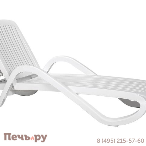 Шезлонг Gardeck Nardi Eden с подлокотниками, белый фото