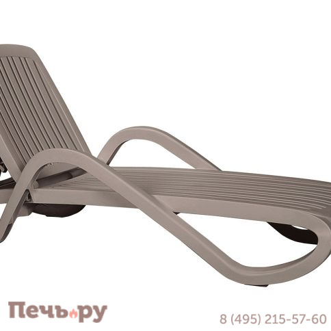 Шезлонг Gardeck Nardi Eden с подлокотниками, tortora фото