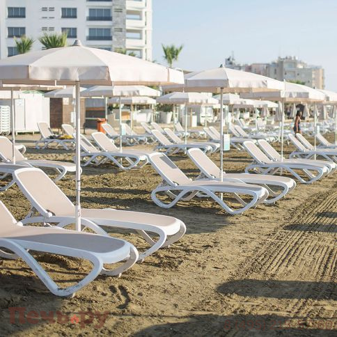 Шезлонг Gardeck Nardi Omega Nardi Omega без подлокотников, бело-коричневый фото 8