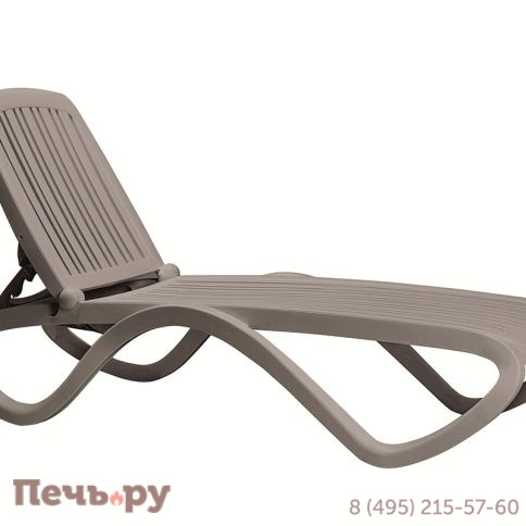 Шезлонг Gardeck Nardi Tropico без подлокотников, тортора фото