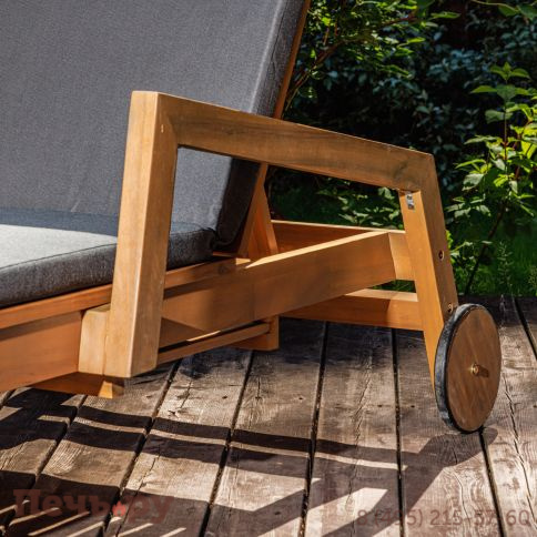 Шезлонг Royal Family PAOLO на колесиках из акации(teaklook) фото 9