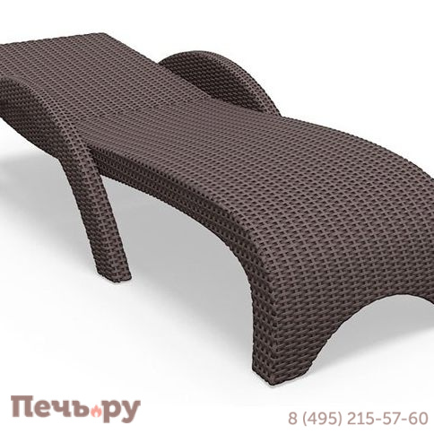 Шезлонг пластиковый с матрасом GS 1009 (Fiji) 234/GS1009/1/BROWN фото 5