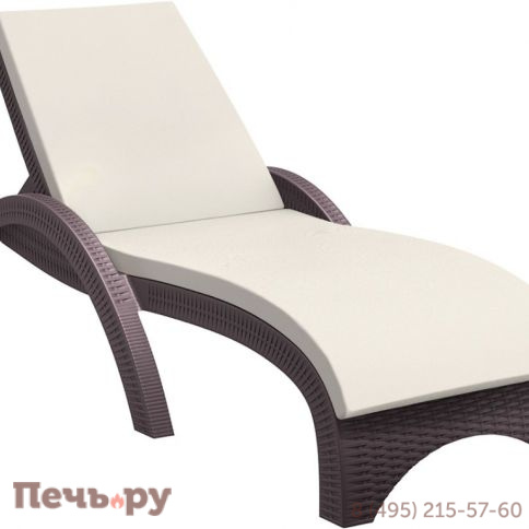 Шезлонг пластиковый с матрасом GS 1009 (Fiji) 234/GS1009/1/BROWN фото