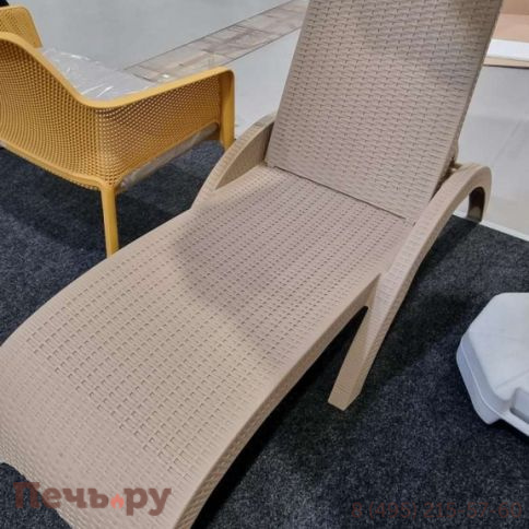 Шезлонг пластиковый с матрасом GS 1009 (Fiji) 234/GS1009/1/TAUPE фото 7