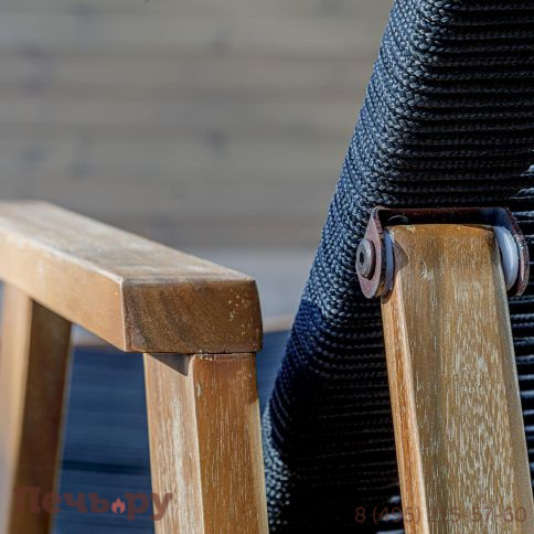 Шезлонг Royal Family Michelle Sunlounge с черной подушкой фото 10