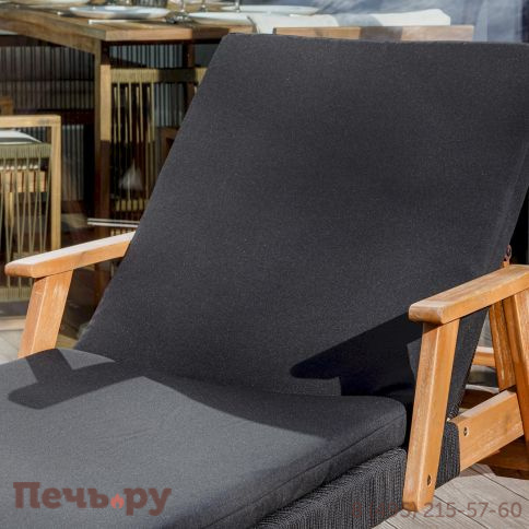 Шезлонг Royal Family Michelle Sunlounge с черной подушкой фото 4