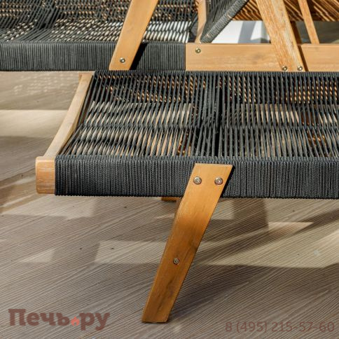 Шезлонг Royal Family Michelle Sunlounge с черной подушкой фото 7