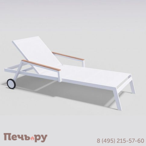 Шезлонг SPONDA белый фото 5