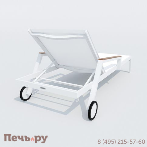 Шезлонг SPONDA белый фото 7