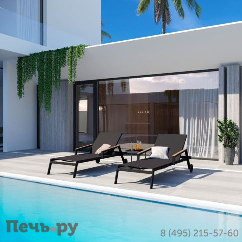 Шезлонг SPONDA карбон фото 2