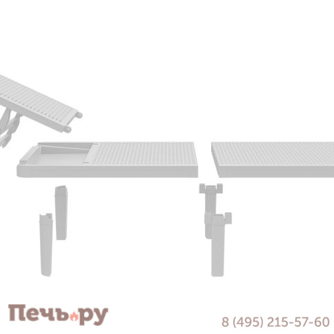 Шезлонг Gardeck Tweet compact, белый фото 2