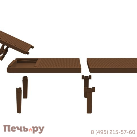 Шезлонг Gardeck Tweet compact, коричневый фото 2