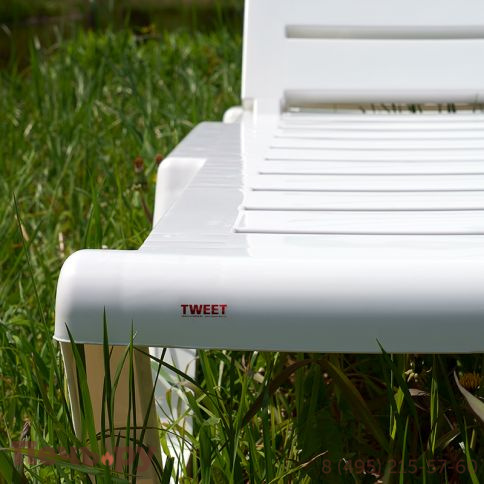 Шезлонг Gardeck Tweet пластиковый белый фото 10