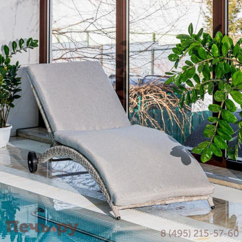 Шезлонги AGATA бежевые с матрасами фото 3