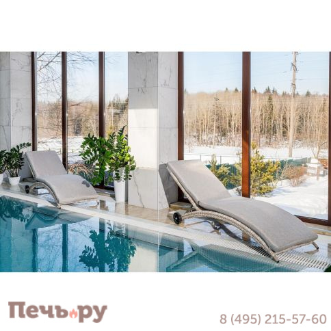 Шезлонги AGATA бежевые с матрасами фото