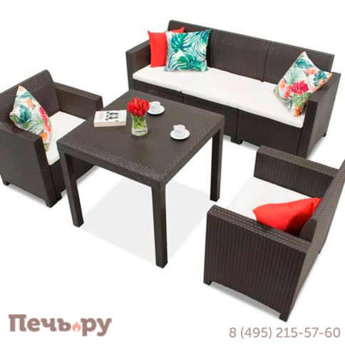 Стол Gardeck B:rattan Dallas 800*800мм, коричневый фото 2