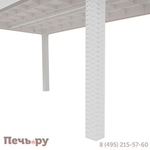 Стол Gardeck B:rattan Houston 1500*900мм, белый фото 4