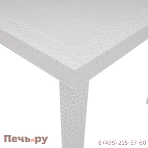 Стол Gardeck B:rattan Houston 1500*900мм, белый фото 7