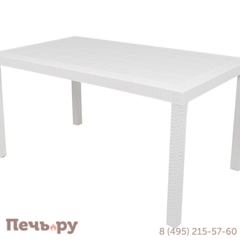 Стол Gardeck B:rattan Houston 1500*900мм, белый фото