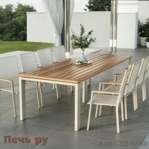 Стол Brafritid Lyon 280 алюминий/тик фото 9