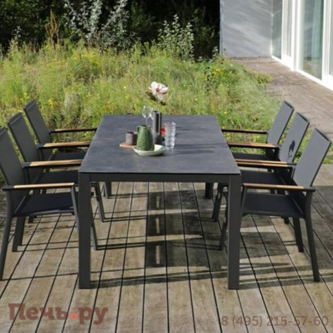 Стол Brafritid Lyon 280 антрацит/серый, алюминий/спеченный камень фото 2