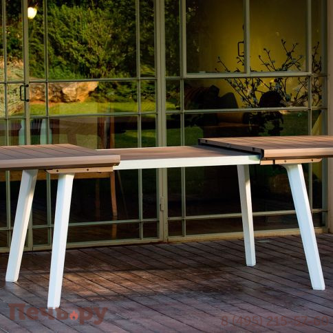 Стол Гармония раздвижной Gardeck (Harmony Extendable) белый-капучино фото 6