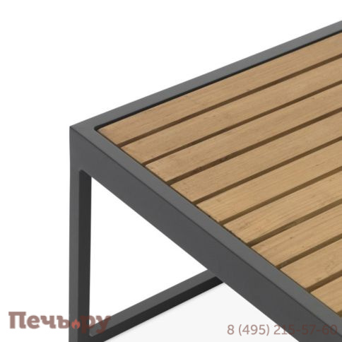 Стол кофейный Brafritid Amal антрацит/бежевый/натуральный, алюминий/тик фото 5