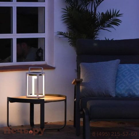 Стол кофейный Brafritid Boden антрацит/натуральный, алюминий/тик фото 6