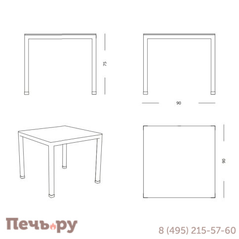 Стол обеденный стеклянный DFN Palinuro фото 3