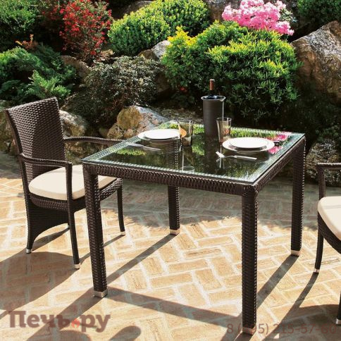 Стол обеденный стеклянный DFN Palinuro фото