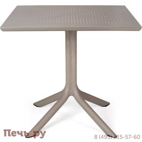 Стол пластиковый обеденный Gardeck Nardi Clip 80, тортора фото