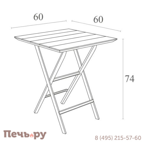 Стол пластиковый складной Siesta Contract Helen Folding Table 60 234/292-1920 фото 7