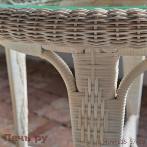 Стол плетеный обеденный Point Alga Dining Table 90 фото 4