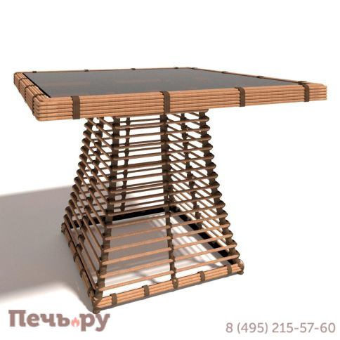 Стол Rotang Lux 100х100 Бамбук фото