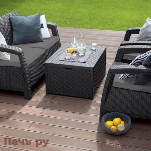 Стол-сундук Арика (Arica storage table), графит фото 3