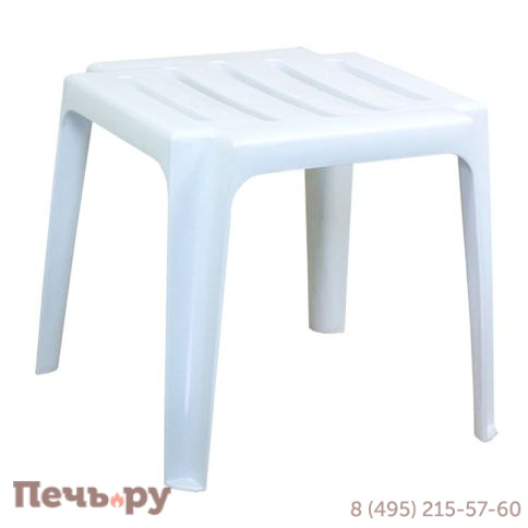 Столик к шезлонгу Gardeck Tweet квадратный, белый фото