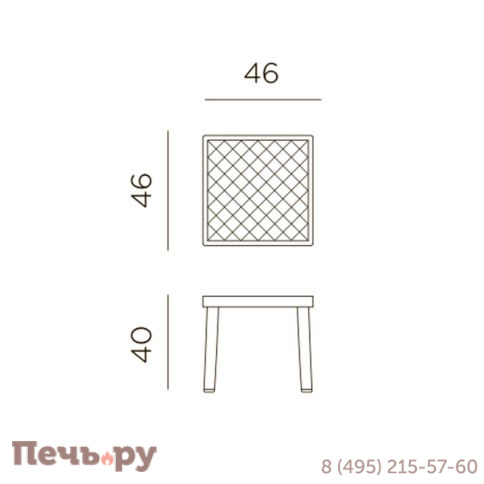 Столик Gardeck Nardi Rodi, tortora фото 3