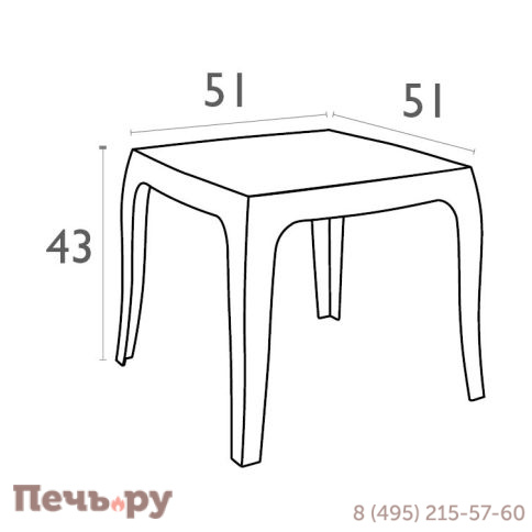 Столик прозрачный журнальный Queen 234/065-4805 фото 2