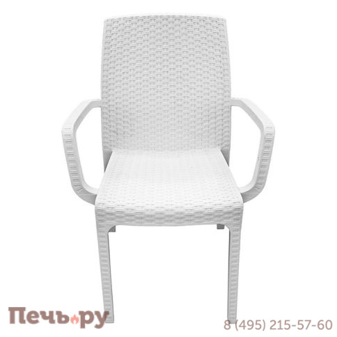 Стул Gardeck B:rattan INDIANA с подлокотниками, белый фото 4