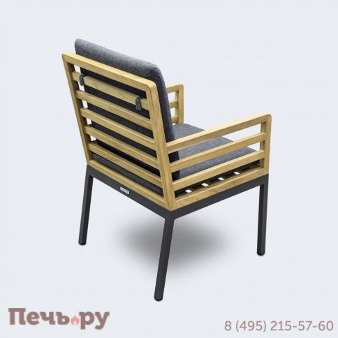 Стул Ideal Patio EGMONT каркас карбон - натуральный тик фото 3