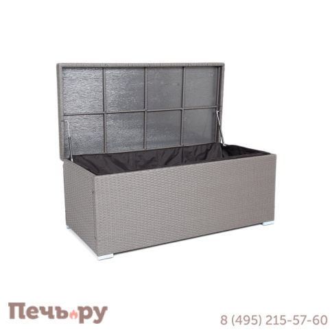 Сундук 4SIS Порту водонепроницаемый из искусственного ротанга, цвет графит фото 4