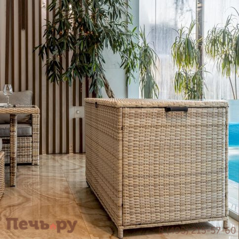 Сундук для хранения Royal Family Karl 120 c колесиками бежевый фото 2